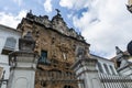 Bright sunny view of the historic tourist center of Pelourinho, Salvador da Bahia, Brazil featuring colorful colonial architecture Royalty Free Stock Photo