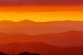 Bright sunrise in Blue Ridge Mountains, North Carolina. Royalty Free Stock Photo