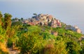 Bright sunset in Vernazza village (Cinque Terre, Italy) Royalty Free Stock Photo