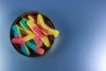 Bright sweet gummi worms Royalty Free Stock Photo