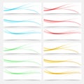 Bright swoosh header footer web lines banners Royalty Free Stock Photo