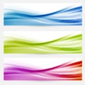 Bright swoosh lines headers footers templates