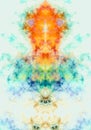 Bright symmetry painting Abstract contemporary artwork Creative pattern Psychedelic drawn textured background