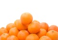 Bright and tasty orange tangerines pile