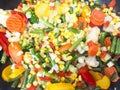 Bright tasty vegetable mix with corn.