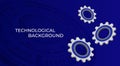 Bright technological background with gears and technological elements Royalty Free Stock Photo