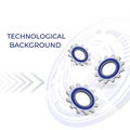 Bright technological background with gears and technological elements Royalty Free Stock Photo