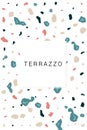 Bright Terrazzo Tile Vector White Background Royalty Free Stock Photo
