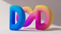 Spell DoD. The first D is blue, the o is a twisting pink-to-y Royalty Free Stock Photo
