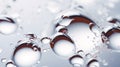 Bright transparent glossy bubbles close-up. Oil drops on water surface abstract back Royalty Free Stock Photo