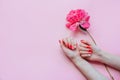 Bright trendy summer manicure