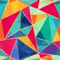 Bright triangle seamless pattern with grunge effect Royalty Free Stock Photo