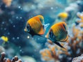 Bright tropical fish underwater Royalty Free Stock Photo