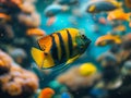Bright tropical fish underwater Royalty Free Stock Photo