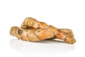 Bright turmeric rhizome isolated on white Royalty Free Stock Photo