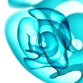 Bright turquoise picture abstraction smooth form