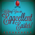 Bright Typographic Easter Egg card
