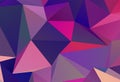 Bright ultraviolet geometric background with triangles of different shapes and scales. Triangulation pattern.