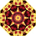 Bright umbrella template with beautiful floral ornament. Design for doily, rug, carpet