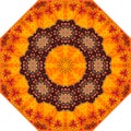 Bright umbrella template with beautiful floral ornament. Summer design for napkin, rug, carpet