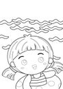 Beach and sea theme coloring pages for kids and adult