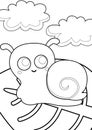 Cute Snail Insects Animals Coloring Pages for Kids and Adult