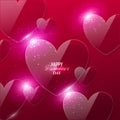 Bright Valentine`s day background