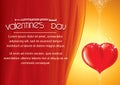 Bright Valentines Day Background with Heart