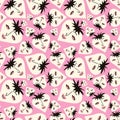 Bright Valentines Day seamless pattern crazy berries