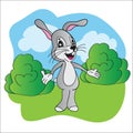 Bright vector illustration hare Royalty Free Stock Photo