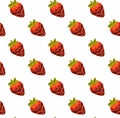 bright vector seamless pattern, strawberry berry pattern, chocolate covered strawberries Royalty Free Stock Photo