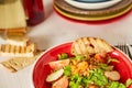 Bright vegetable salad with apple, tomatoes and carrot. Love for a healthy raw food concept. Perfect for the detox diet or just a Royalty Free Stock Photo