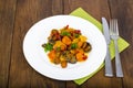 Bright vegetable stew from different vegetables Royalty Free Stock Photo