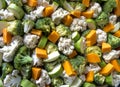 Bright vegetables on a baking sheet