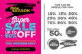 Bright Vertical Super Sale Pink Banner. End of Season Special