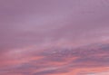 Bright vibrant Purple colors real romantic sunset sky ,nature beauty color Royalty Free Stock Photo