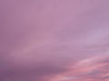 Bright vibrant Purple colors real romantic sunset sky ,nature beauty color Royalty Free Stock Photo