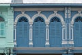 Phuket old town : Sino-Portuguese Architecture buildings. This architectural style is European mixed with Chinese modern, Thailand Royalty Free Stock Photo