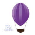 Bright and violet air balloon. Royalty Free Stock Photo