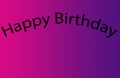 Bright violet purple pink light spot colourful background computer generated picture with happy birthday . Web design background.