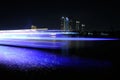 Bright and Vivid Boat Light Trails
