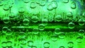 bright vivid shades of new emerald green city with rain drops Royalty Free Stock Photo