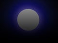 Dull white grey full moon. Moon, sky, planets, cosmos, nature, light, night, twilight, mystery, science, blue halo.