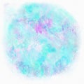 Bright watercolor brush rubbed circle .Beauteful magical colorful overflowing watercolor strikes.