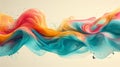 Bright waves collide and twist. Abstract Rippling Background