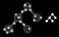 Bright Web Mesh Binary Structure Icon with Sparkles Royalty Free Stock Photo