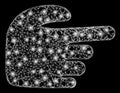 Bright Web Mesh Right Index Finger with Glare Spots