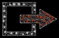 Bright Web Network Export Arrow with Lightspots