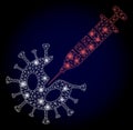 Bright Web Network Virus Vaccination with Glare Spots Royalty Free Stock Photo