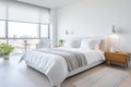 Bright White Hotel Room